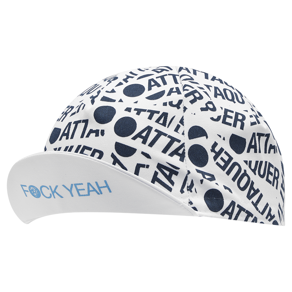 F*ck Yeah Sticker Cycling Cap White/Navy