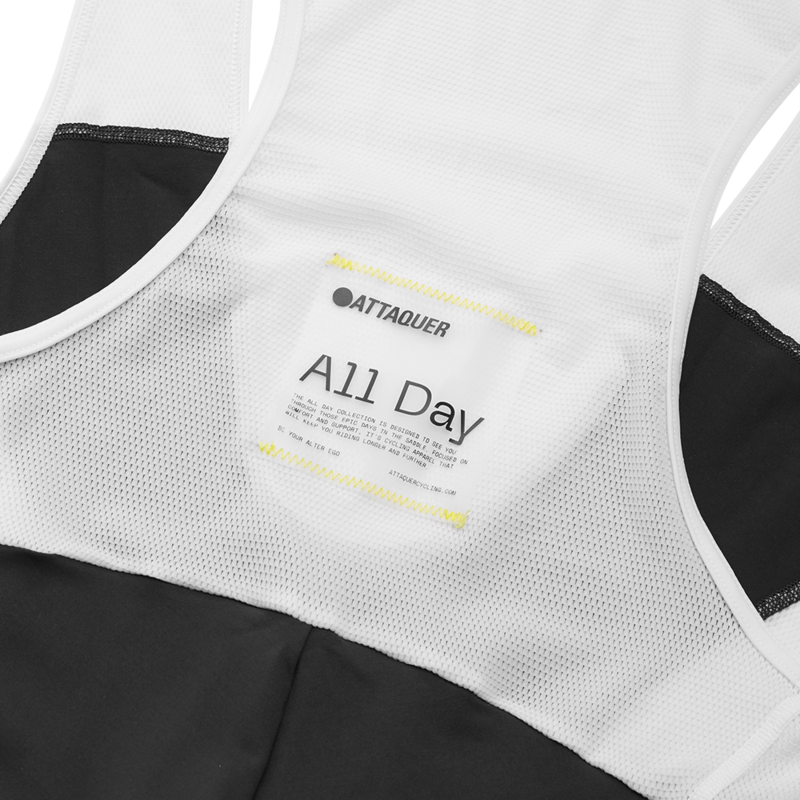 All Day Bib Shorts Black Reflective Tonal Logo