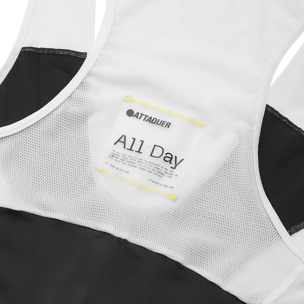 Women's All Day Bib Shorts Black/Reflective White Logo
