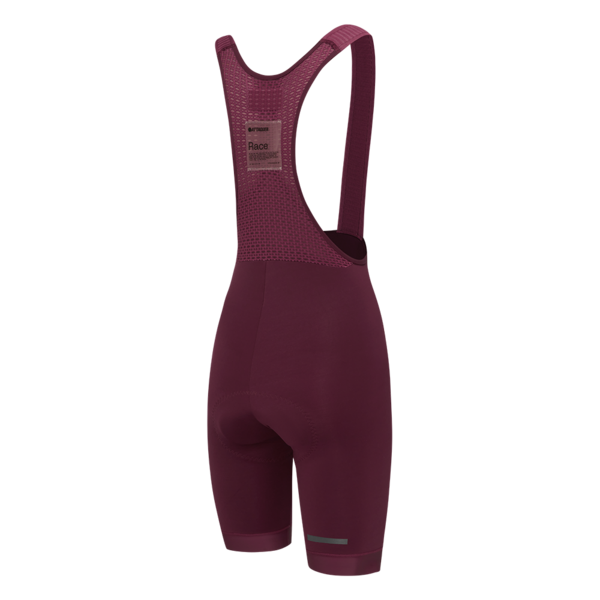 Women's Race Bib Short 2.0 Burgundy/White Ref Logo