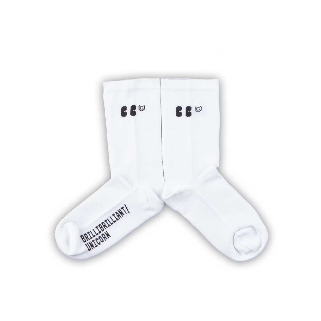 BBUC Logo Socks White