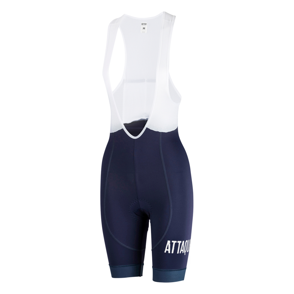 Women's All Day Bib Shorts Navy/Reflective White Logo